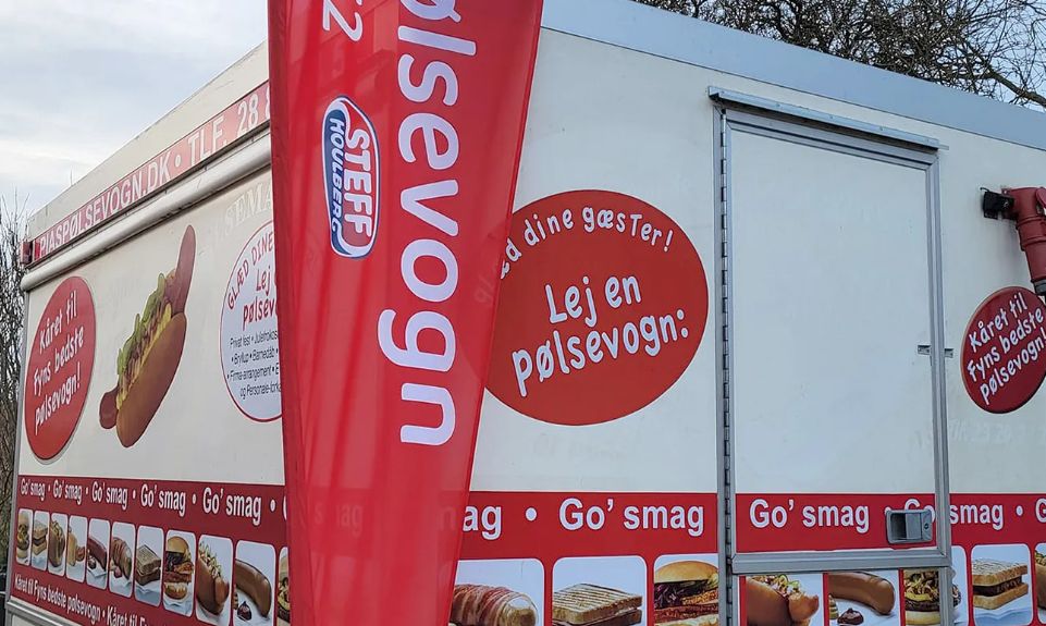 Pølsevogn til leje på Fyn til firmafest, bryllup og events